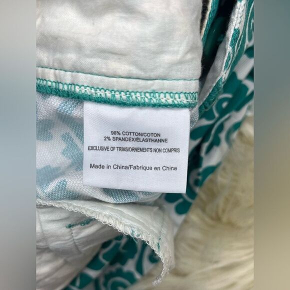 TORY BURCH Gabriel Shorts Viridian Green Captiva sz 10 - Picture 6 of 12